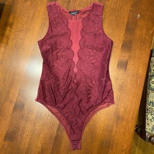 Ambiance Fuchsia Bodysuit Size Small